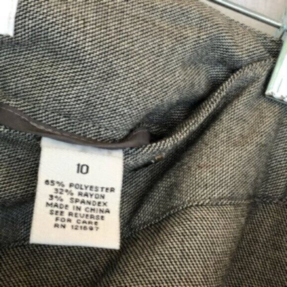 Bill Blass Grey High Rise Wide Leg Classic Trouser Pants Size 10 - Picture 9 of 10